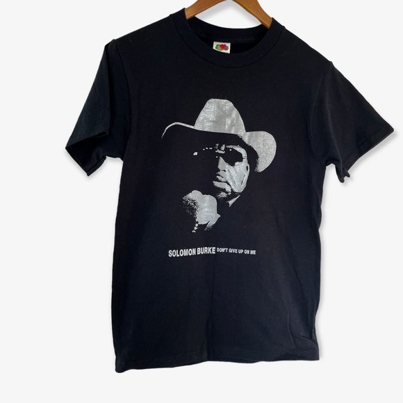 Solomon Burke Don't Give Up On Me T Shirt Small S Black R&B Soul Preacher Singer - Picture 1 of 5